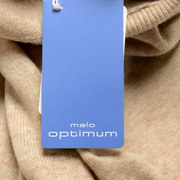 Malo Optimum Men's Beige Wool Cashmere Turtleneck Pullover Sweater - Picture 5 of 6